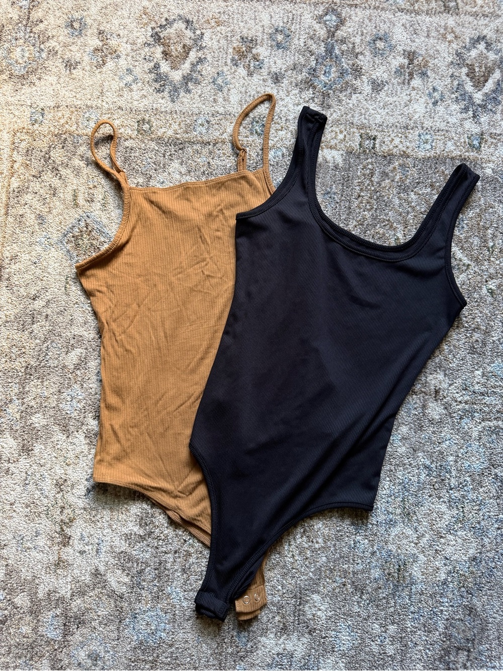 One-Piece Bodysuit in Black and Brown